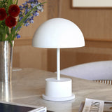 Printworks Riviera Portable LED Table Lamp - White (Rechargeable Cordless Bedside Light)