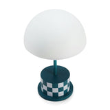Printworks Riviera Portable LED Table Lamp - Checkers (Rechargeable Cordless Bedside Light)