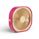 Printworks Fantastic Table Fan - Cerise (Rechargeable Cordless Desk Fan)