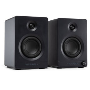 Victrola Tempo Bookshelf Bluetooth Speakers - Black