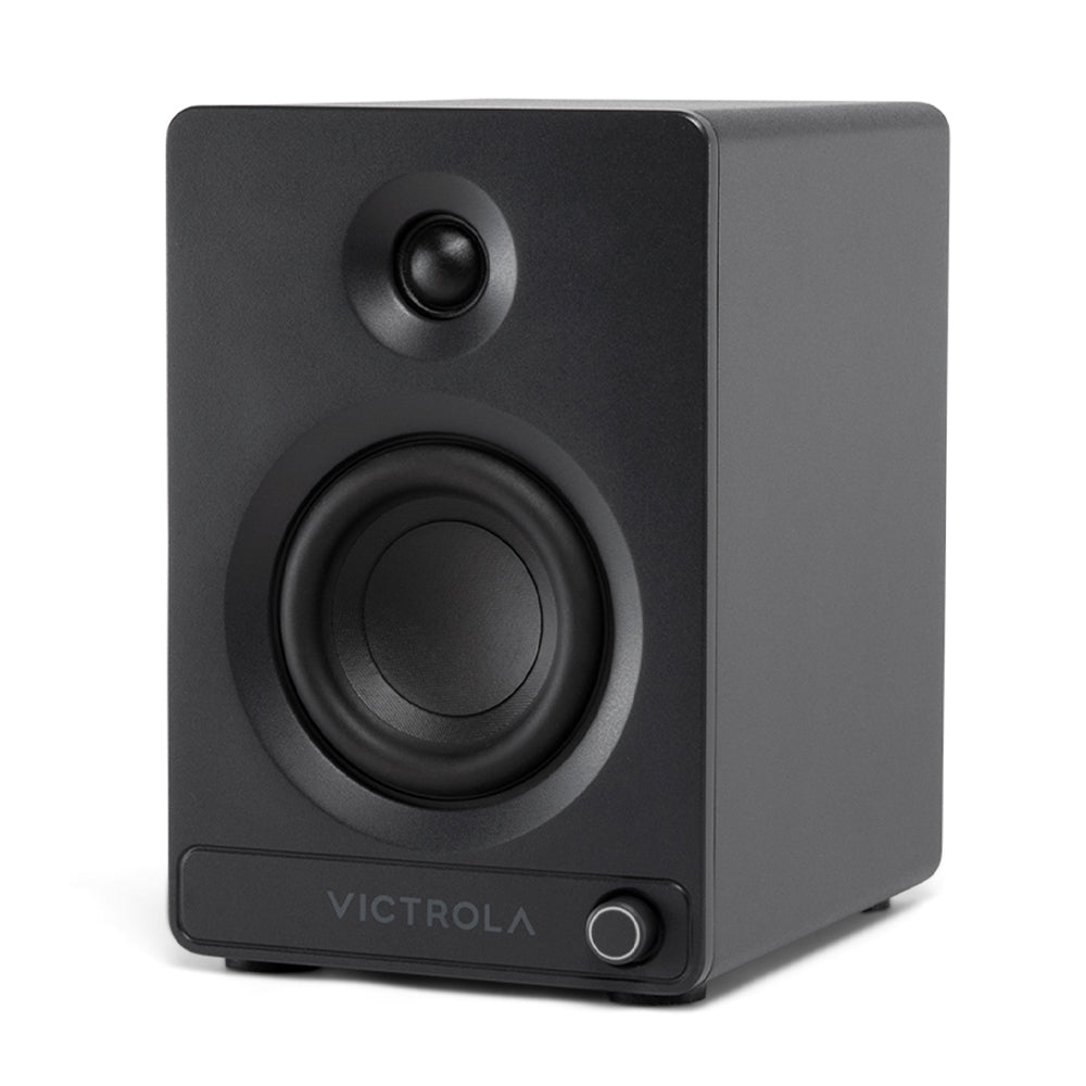 Victrola Tempo Bookshelf Bluetooth Speakers - Black