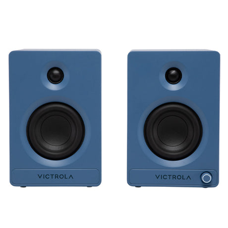 Victrola Tempo Bookshelf Speakers - Blue
