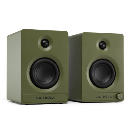 Victrola Tempo Bookshelf Bluetooth Speakers - Green