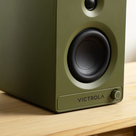 Victrola Tempo Bookshelf Bluetooth Speakers - Green