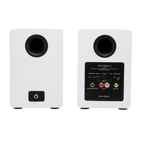 Victrola Tempo Bookshelf Speakers - White