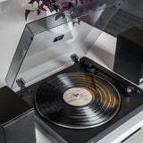 Victrola Automatic Turntable + Tempo Bookshelf Speakers Bundle - Black