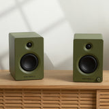 Victrola Automatic Turntable + Tempo Bookshelf Speakers Bundle - Green