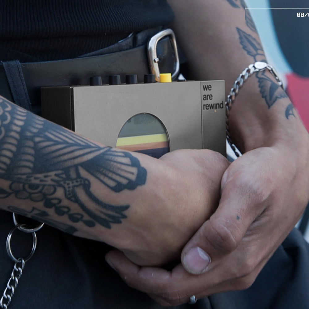 We Are Rewind Portable Cassette Player & Recorder - Keith, Grey