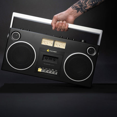 We Are Rewind Getto Blaster Cassette Player & Recorder - Curtis, Black