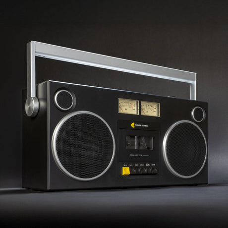 We Are Rewind Getto Blaster Cassette Player & Recorder - Curtis, Black