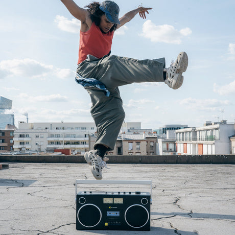 We Are Rewind Getto Blaster Cassette Player & Recorder - Curtis, Black