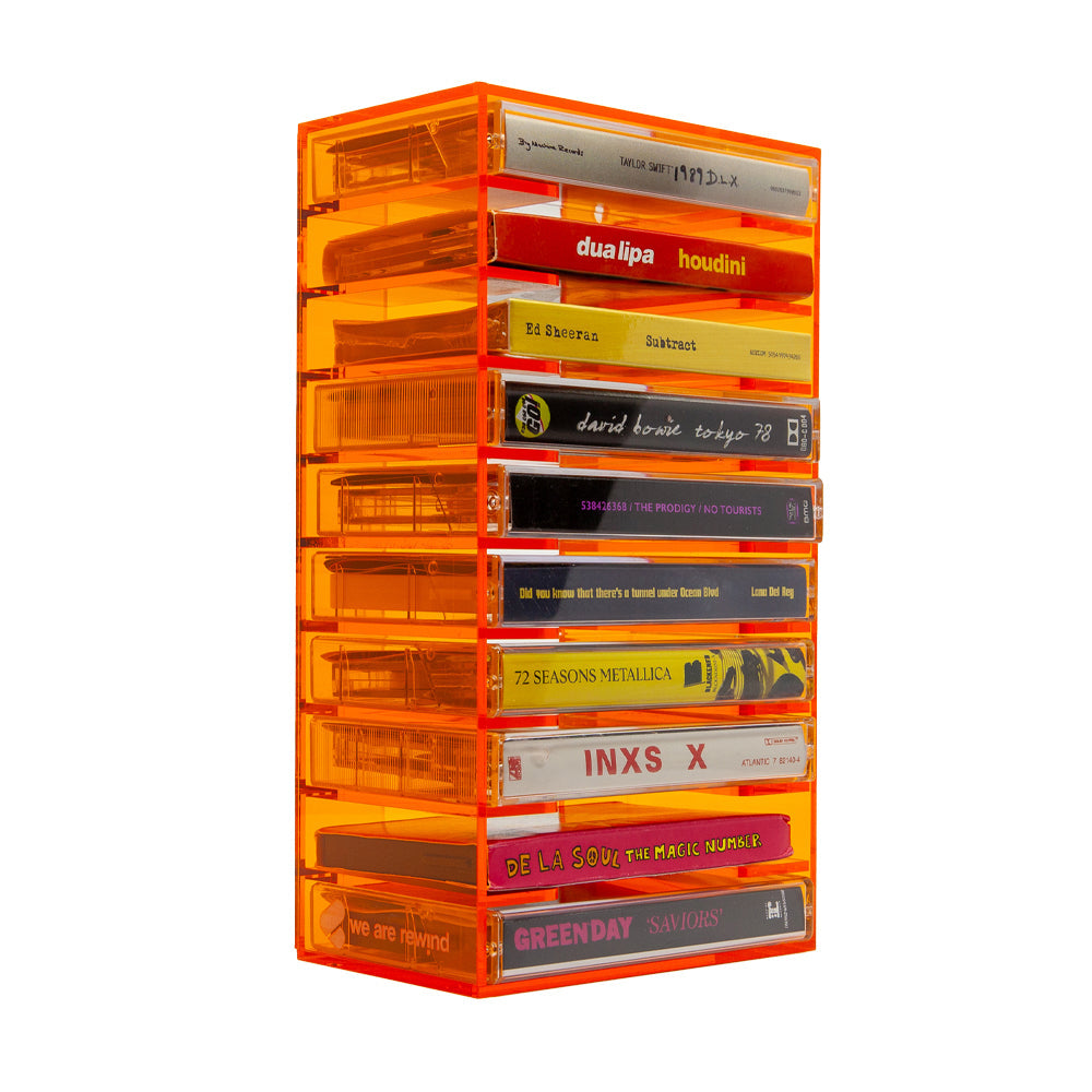 We Are Rewind Tape Storage Rack - Orange