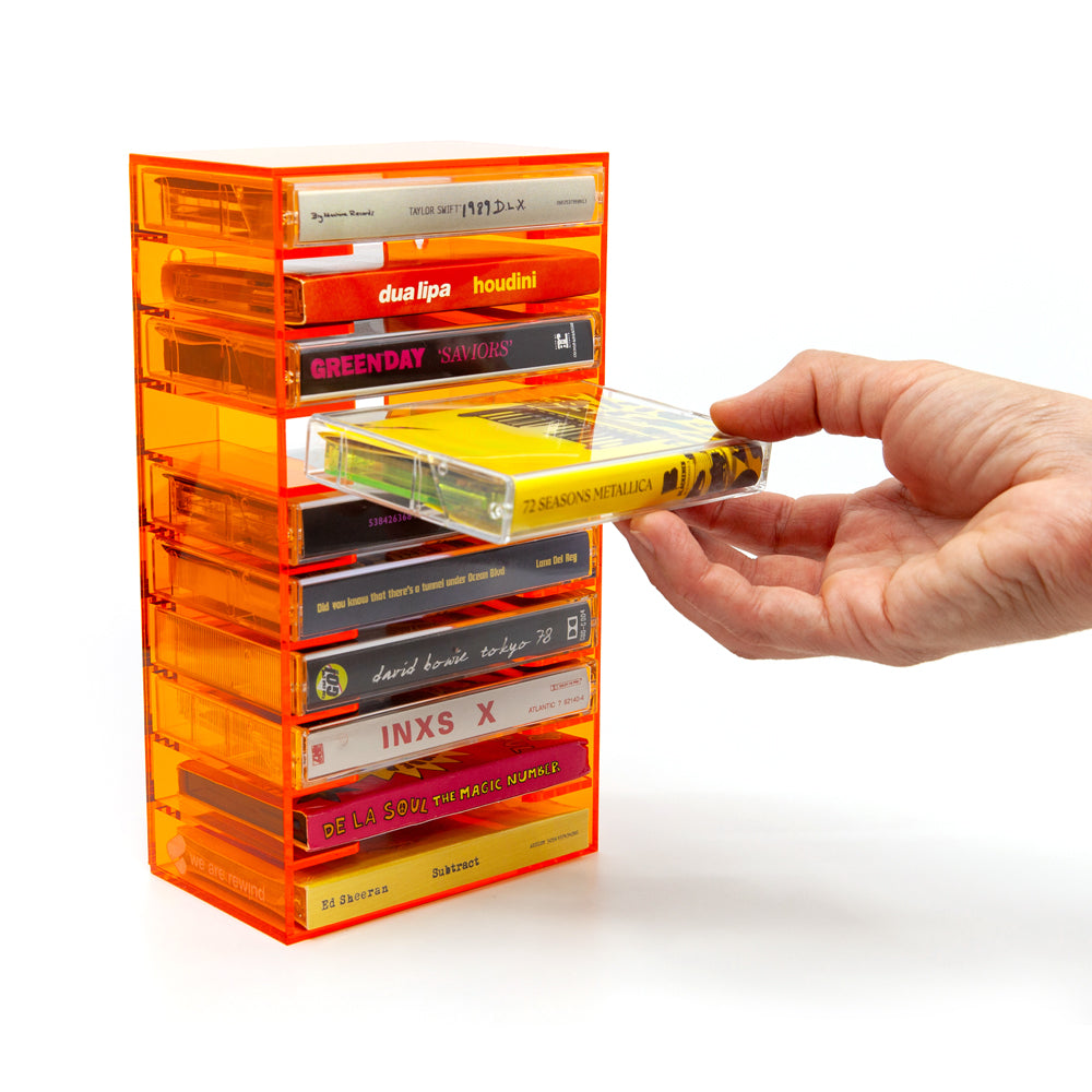 We Are Rewind Tape Storage Rack - Orange