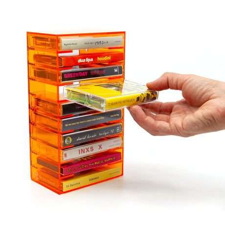 We Are Rewind Tape Storage Rack - Orange