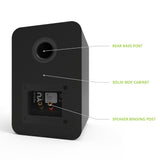 Kanto YU Passive 4" Speakers - Black, Pair (with 1" Silk Dome Tweeter and 4" Kevlar Woofer)