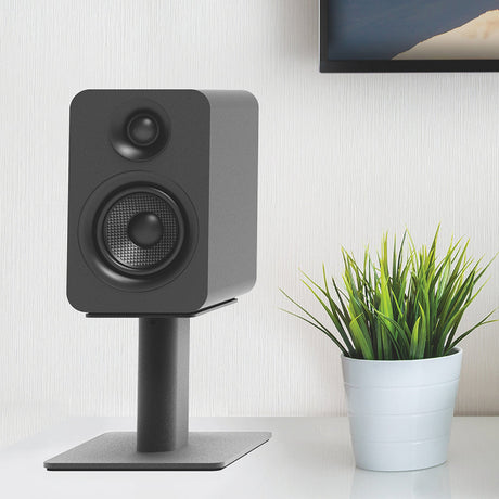 Kanto YU Passive 4" Speakers - Black, Pair (with 1" Silk Dome Tweeter and 4" Kevlar Woofer)