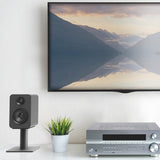 Kanto YU Passive 4" Speakers - Black, Pair (with 1" Silk Dome Tweeter and 4" Kevlar Woofer)