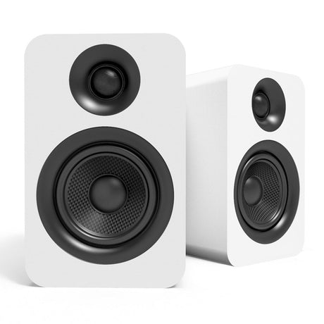 Kanto YU Passive 4" Speakers - White, Pair (with 1" Silk Dome Tweeter and 4" Kevlar Woofer)