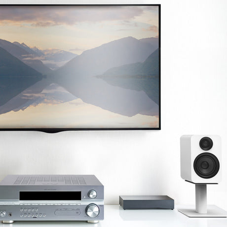 Kanto YU Passive 4" Speakers - White, Pair (with 1" Silk Dome Tweeter and 4" Kevlar Woofer)