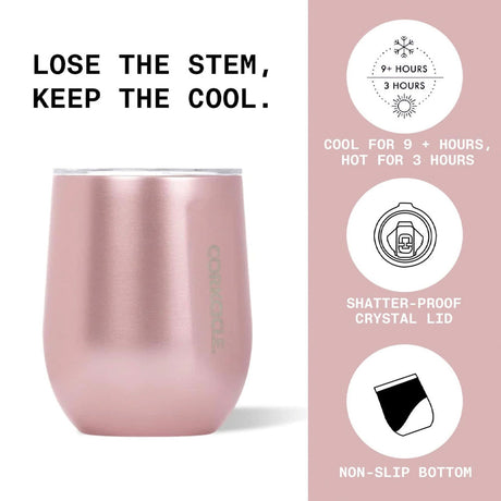 Corkcicle Stemless - 340ml Walnut Wood