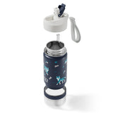 Monbento Twisty Kids Water Bottle with Snack Container - Wolf