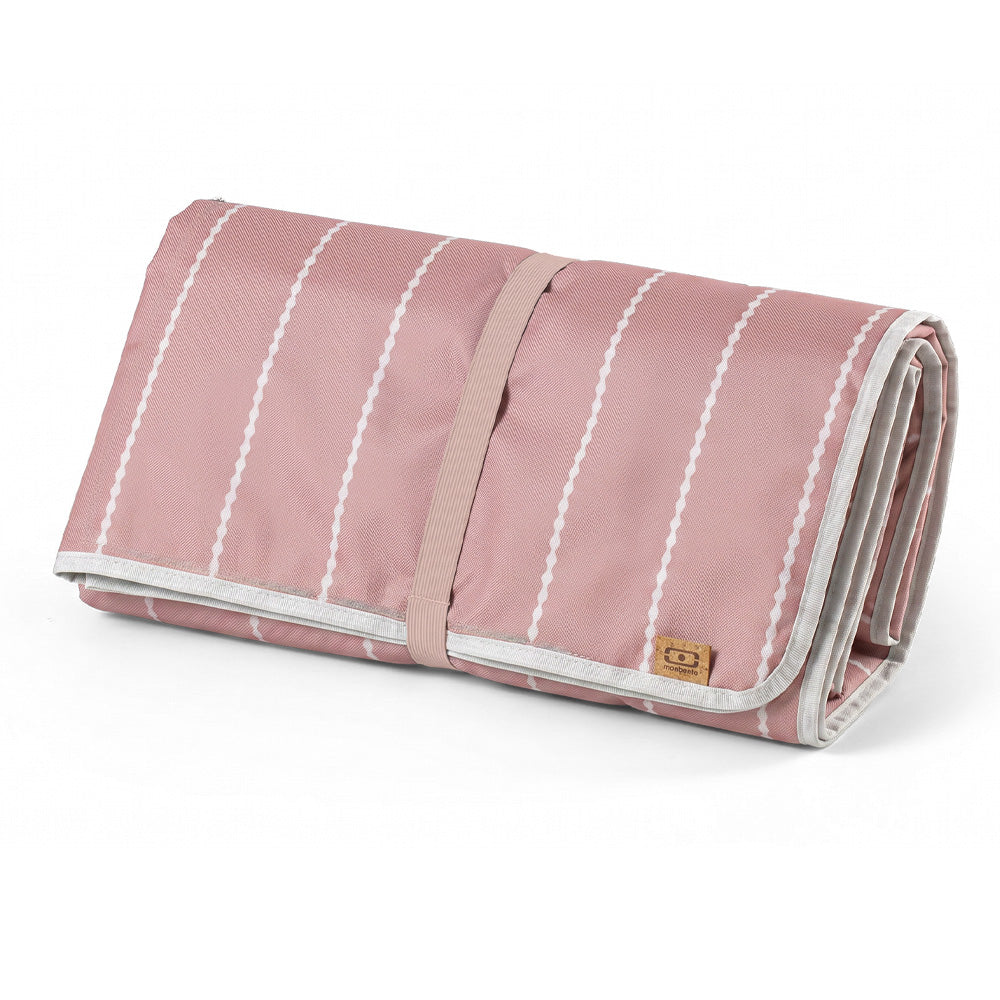 Monbento Waterproof Picnic Blanket for Outdoor Meals - Pink Moka