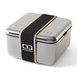 Monbento Mb Sense L Microwave-Safe Metal Lunch Box - Black Onyx