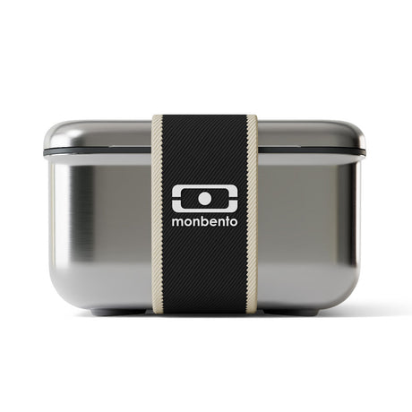 Monbento Mb Sense L Microwave-Safe Metal Lunch Box - Black Onyx