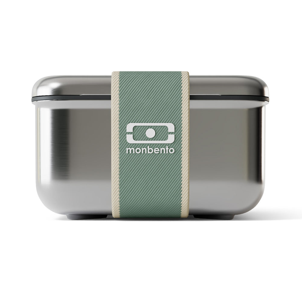 Monbento Mb Sense L Microwave-Safe Metal Lunch Box - Green Natural