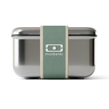 Monbento Mb Sense L Microwave-Safe Metal Lunch Box - Green Natural