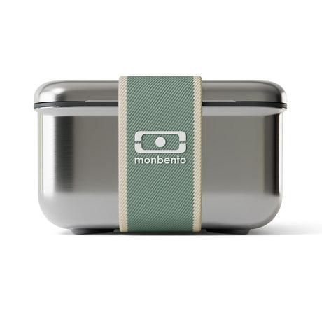 Monbento Mb Sense L Microwave-Safe Metal Lunch Box - Green Natural