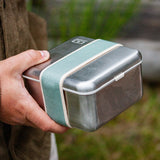 Monbento Mb Sense L Microwave-Safe Metal Lunch Box - Green Natural