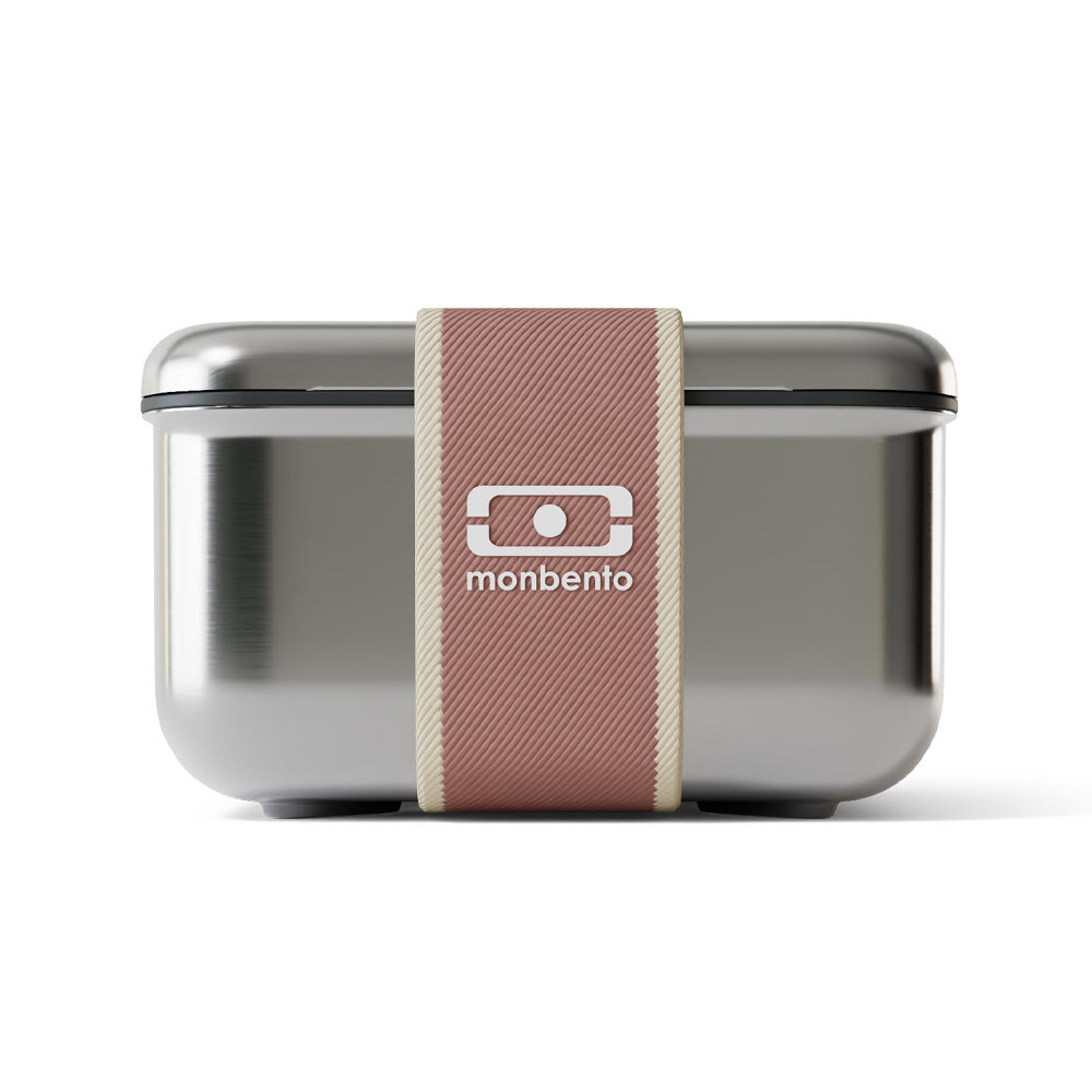 Monbento Mb Sense L Microwave-Safe Metal Lunch Box - Pink Moka