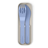 Monbento Mb Pocket Plastic Cutlery Set - Blue Infinity