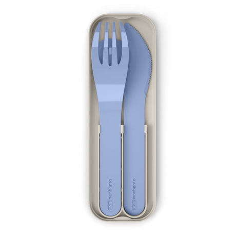Monbento Mb Pocket Plastic Cutlery Set - Blue Infinity