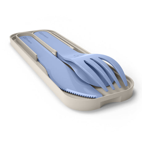 Monbento Mb Pocket Plastic Cutlery Set - Blue Infinity