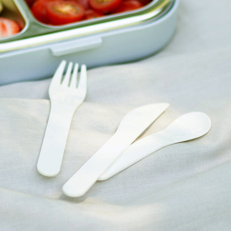 Monbento Mb Pocket Plastic Cutlery Set - Natural