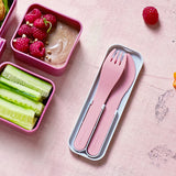 Monbento Mb Pocket Plastic Cutlery Set - Pink Blush