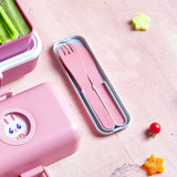 Monbento Mb Pocket Plastic Cutlery Set - Pink Blush