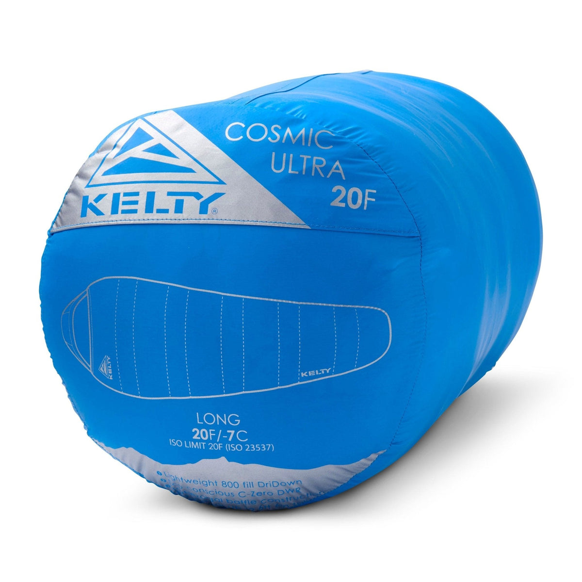 KELTY Cosmic Ultra 20 Sleeping Bag 800 DriDown - Regular Right Zip (3-Season -7°C Rated)