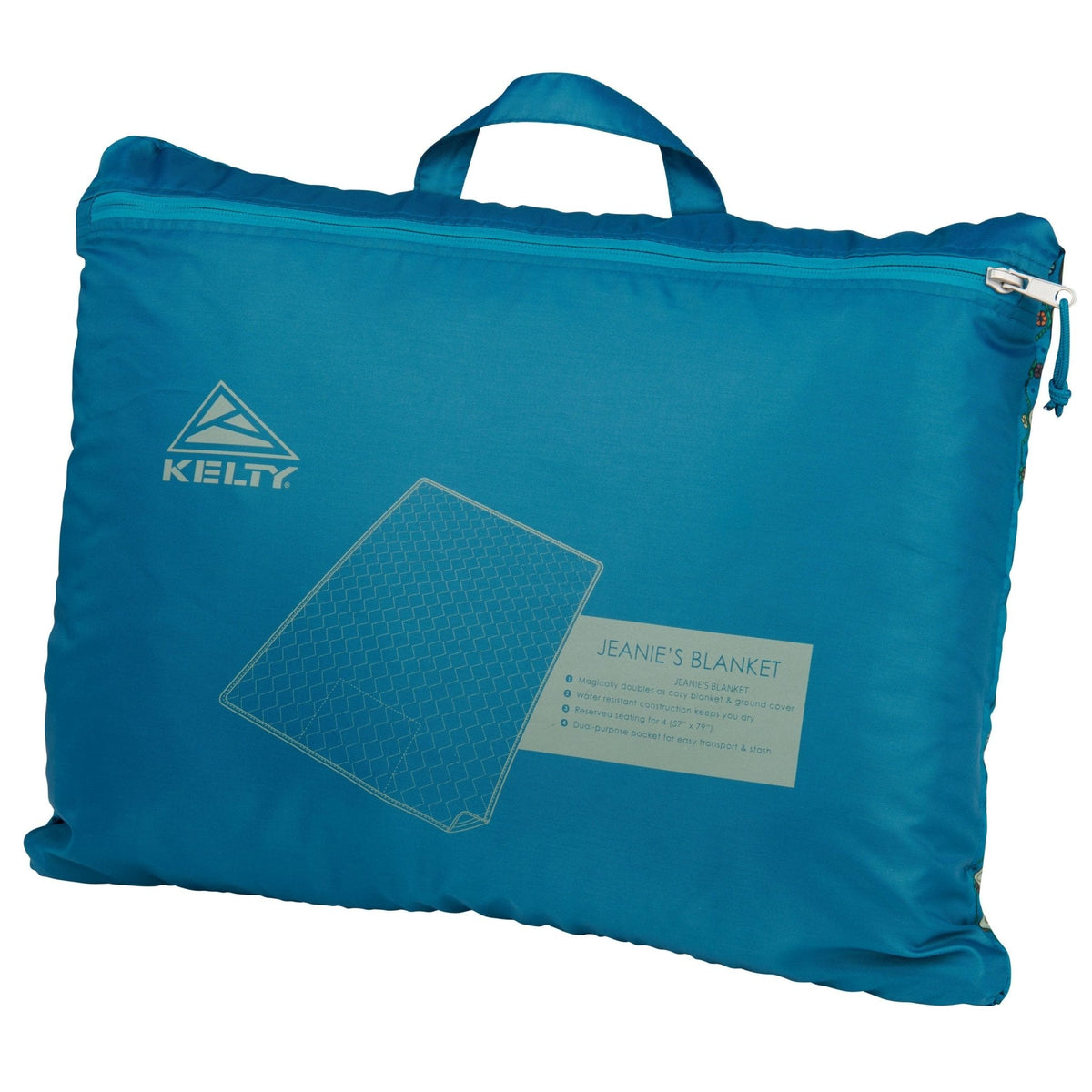 KELTY Jeanie's Insulated Camping Blanket - Stormy Blue/Jeanie (Water-Resistant Picnic Rug)