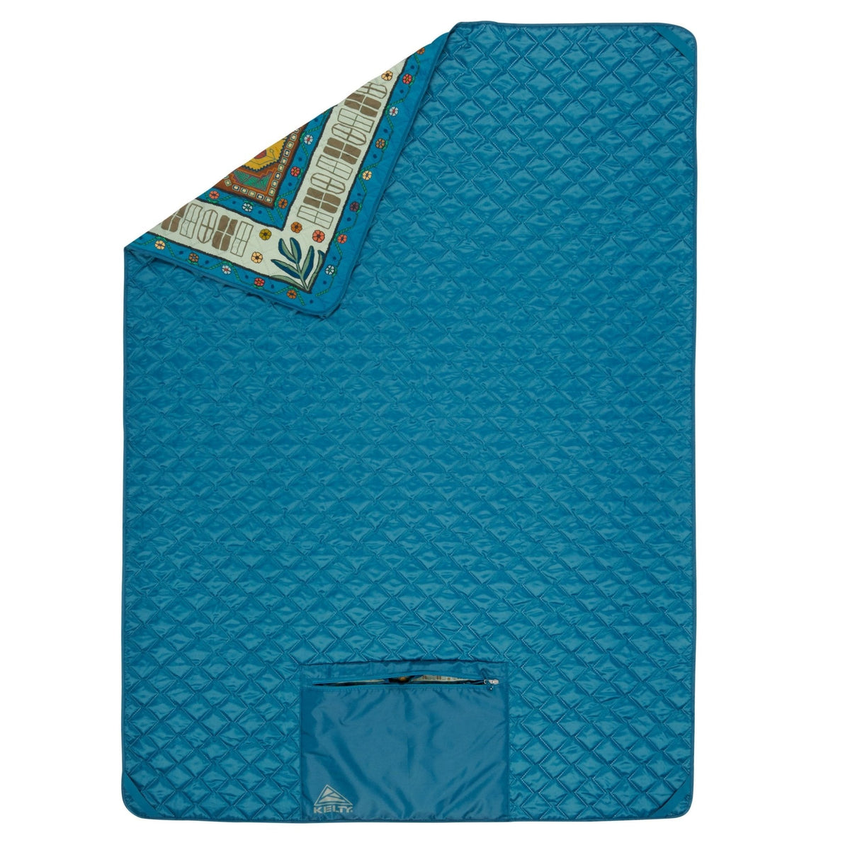 KELTY Jeanie's Insulated Camping Blanket - Stormy Blue/Jeanie (Water-Resistant Picnic Rug)