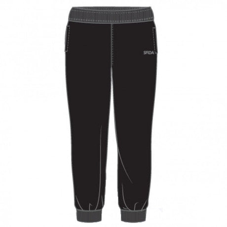 Sfida Elementary Kids Fleece Track Pants - Black (Childrens Trackies) - BLACK