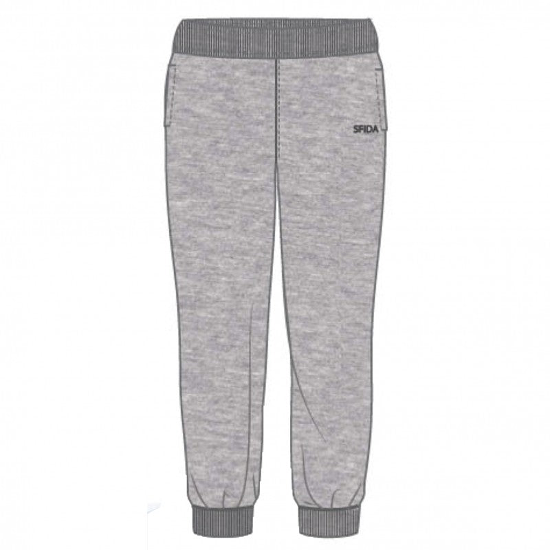 Sfida Elementary Kids Fleece Track Pants - Grey (Childrens Trackies) - GREY