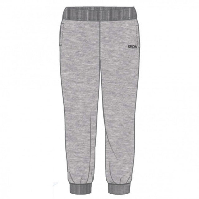Sfida Elementary Kids Fleece Track Pants - Grey (Childrens Trackies) - GREY