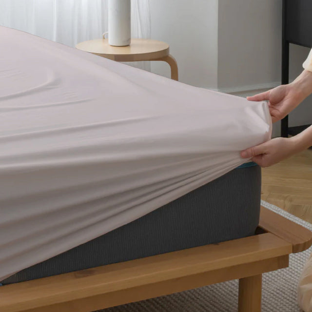 100% Cotton Percale Fitted Sheet - 40cm Depth - Grey