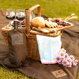 Jacaru 5001 Oilskin Wine Cooler Bag - Single Bottle (Wool Insulated Made in Australia)