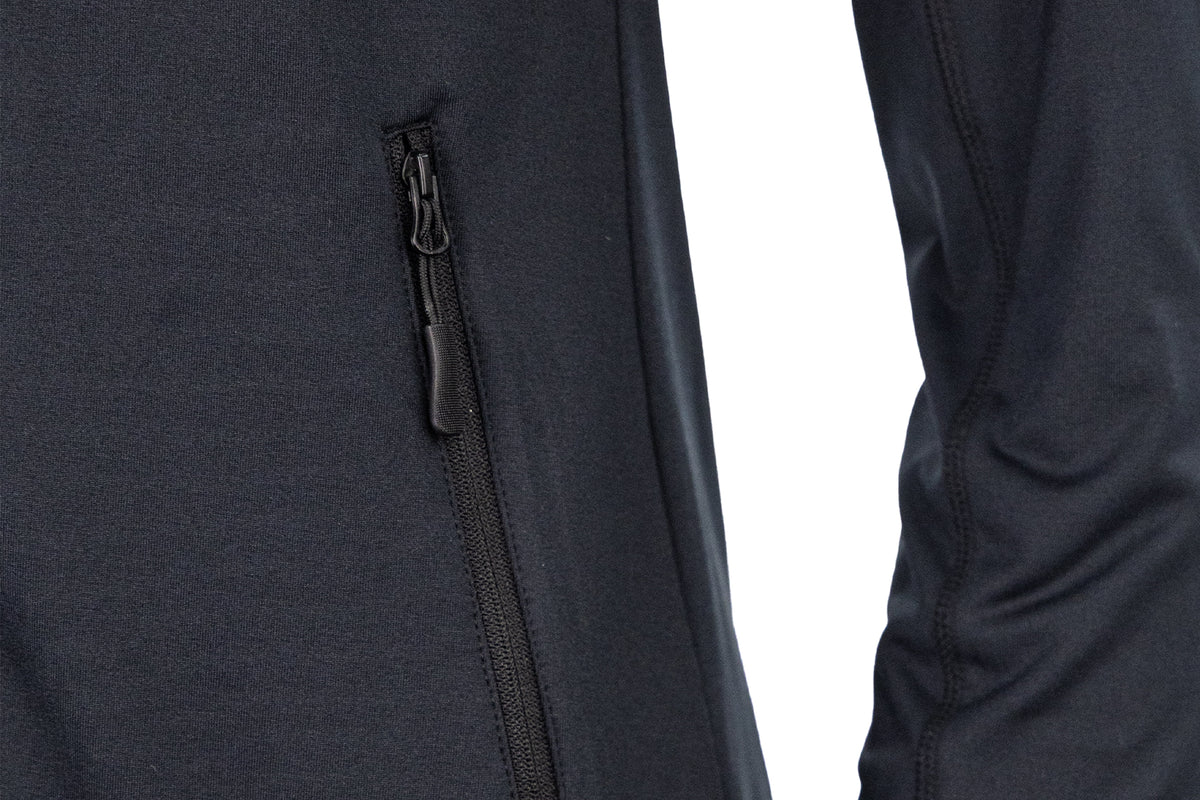 Sfida Primrose Womens Performance Jacket - Black (Reflective Zip Up Activewear)