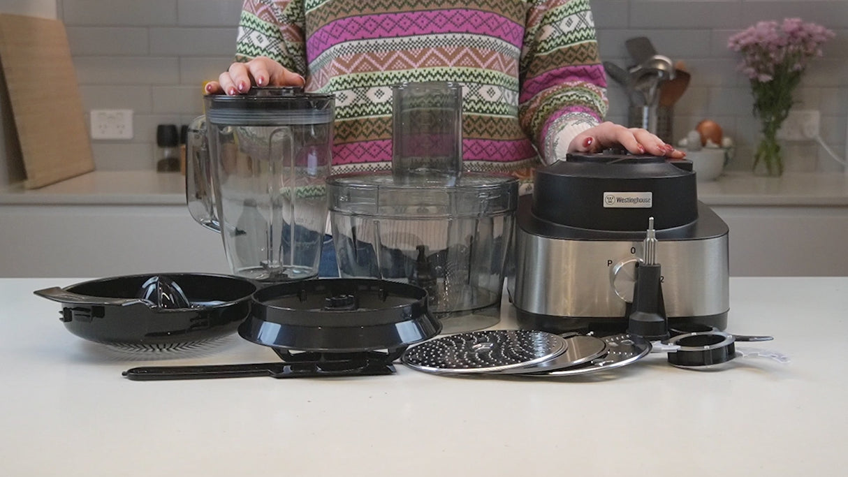 Westinghouse WHFPR01SS XL 3.5L Food Processor Black/Stainless Steel 1000W