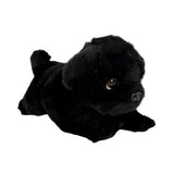 Bocchetta Puddles 28cm Floppy Pug Puppy Plush Toy - Black (Realistic Stuffed Animal Dog Gift)